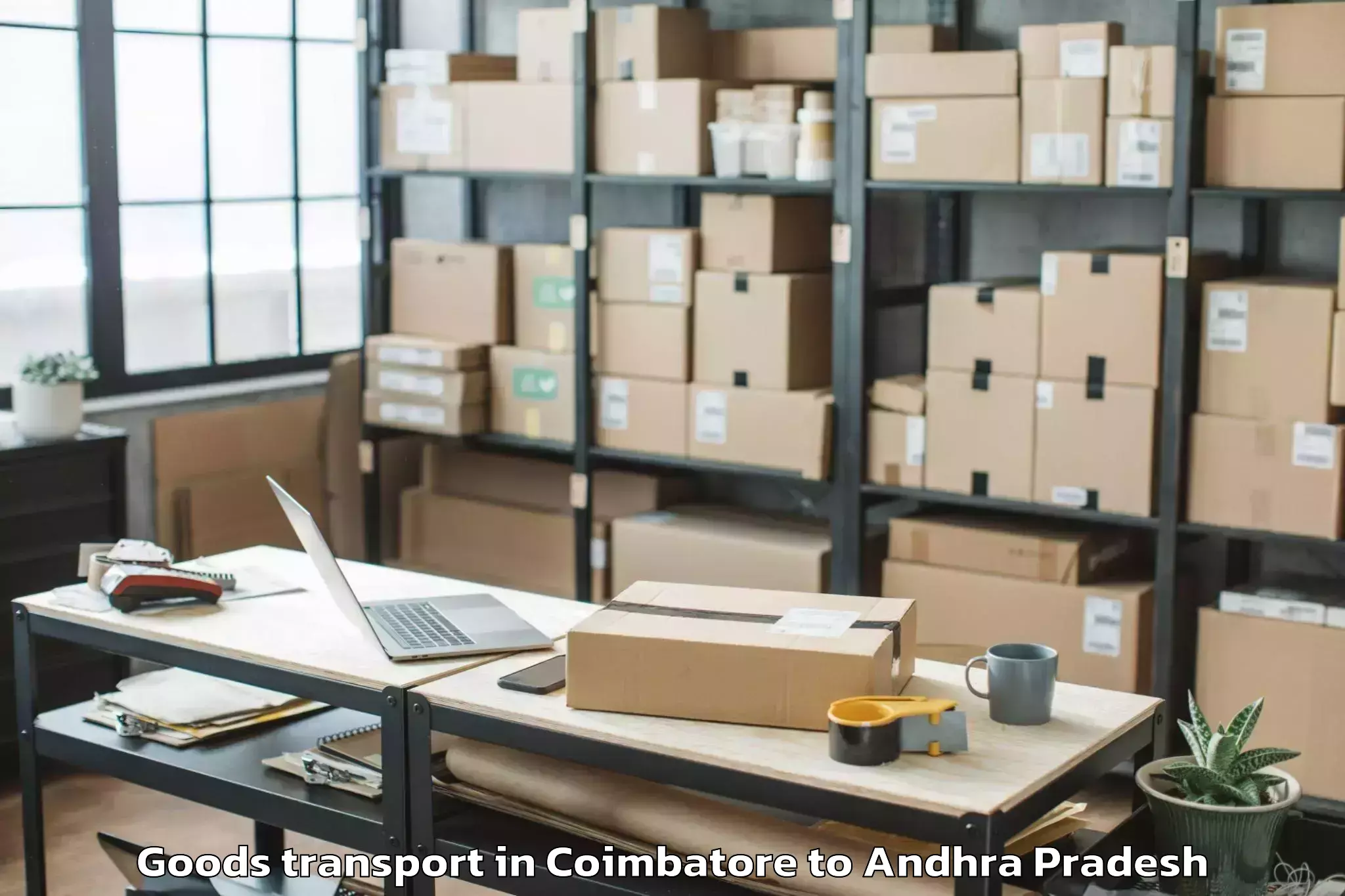 Leading Coimbatore to Cherukupalle Arumbaka Goods Transport Provider